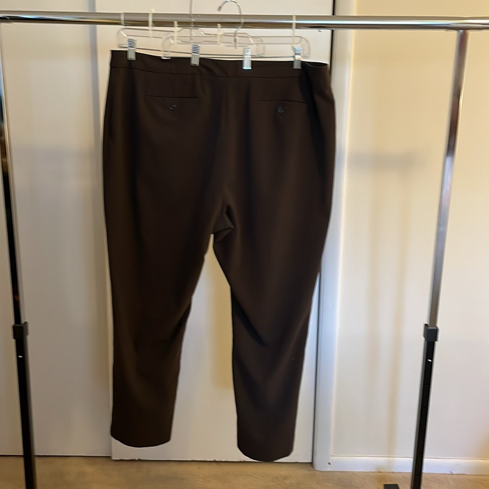 Dressbarn- straight Brown pull-on pants. Size 22W. EUC. - Picture 3 of 5